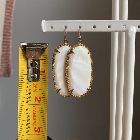 Kendra Scott White and Gold Danielle Statement Earring - Picture 2 of 2